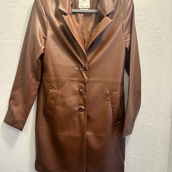 Abercrombie & Fitch Jackets & Blazers - Abercrombie & Fitch Tan Leather Coat